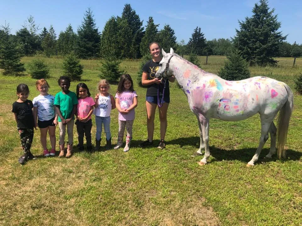 Campers with a painted pony